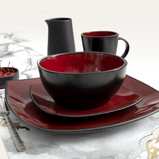 (6) Ruby Red Soup/Dessert Bowl 16cm