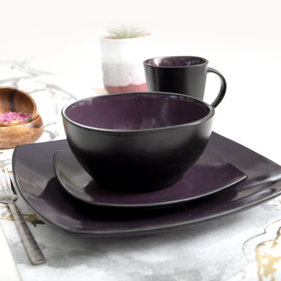  (6) Royal Violet Soup/Dessert Bowl 16cm 