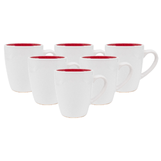 (6) Scarlet Coffee Mugs 410ml 