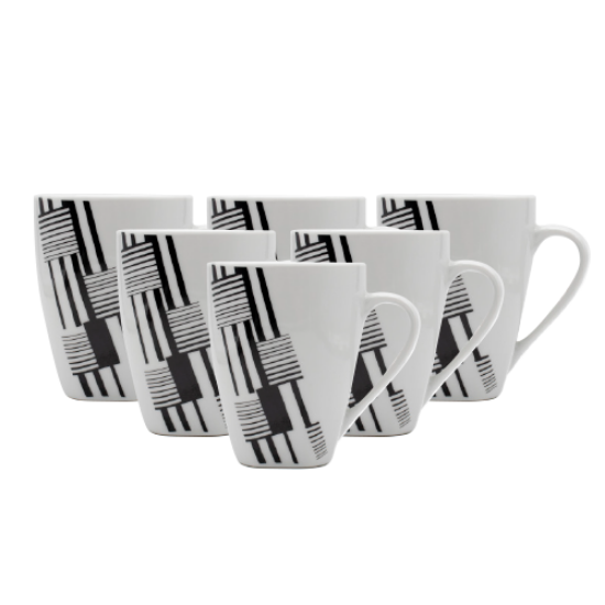 (6) Contempo Coffee Mugs 355ml 