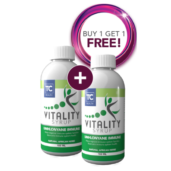 Vitality Umhlonyane Immune Syrup 150ml + 1 Free