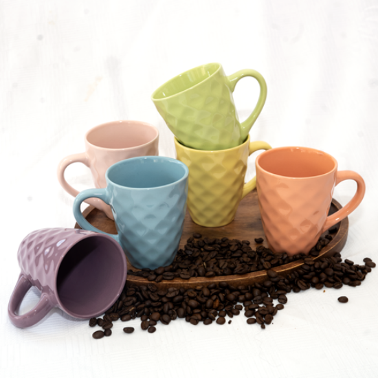  (6) Rainbow Coffee Mug - 310ml 