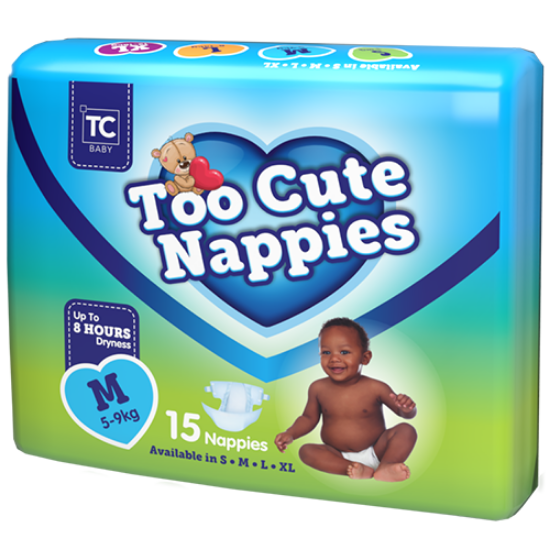 Picture of Too Cute Nappies 15s - Size M (5-9Kg)