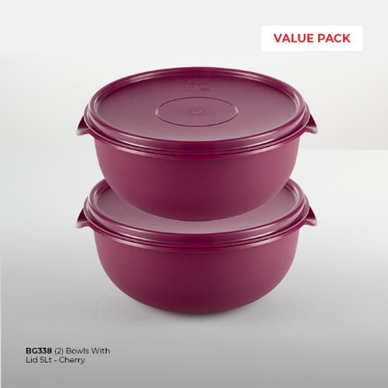 Picture of (2) Bowl With Lid 5Lt - Cherry