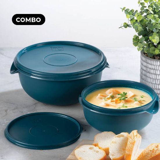 Picture of (2) Bowl With Lid 1.25Lt - Teal